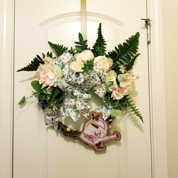 Year-round wreath Everyday wreath Farmhouse floral wreath - Picture 2 of 8
